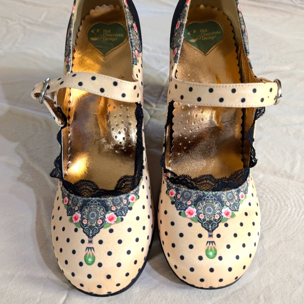 Beautiful Hot Chocolate Design High Heels sz41